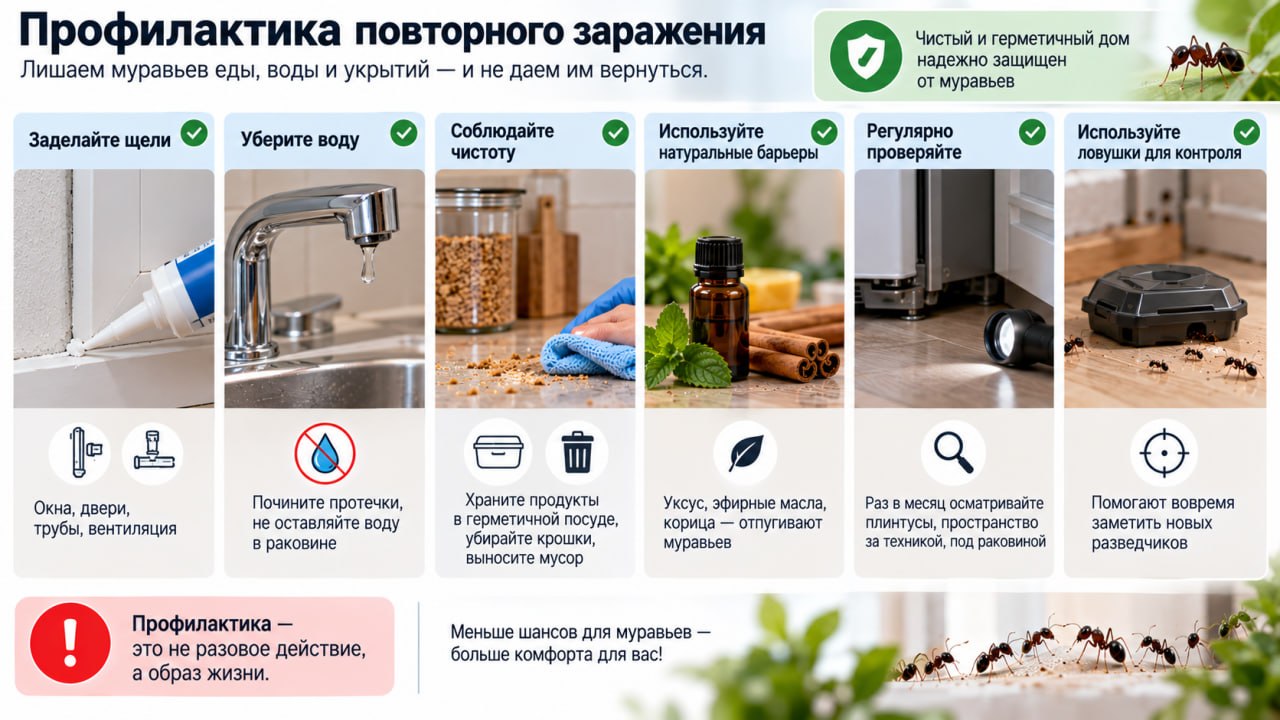 профилактика от повторного появления муравьями
